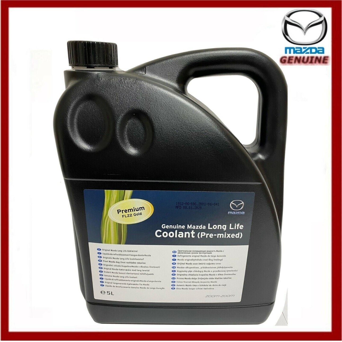 Genuine Mazda FL22 Long Life Coolant Pre-Mix 5L New! Premium FL22 Gold