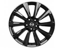 Genuine Nissan Qashqai 2017> 19" Black Alloy Wheel With Centre Caps-KE4094E400BZ