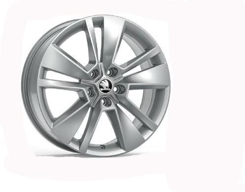 Genuine Skoda Kodiaq 2017> 18" Triton alloy wheel - Silver - 565071498B8Z8