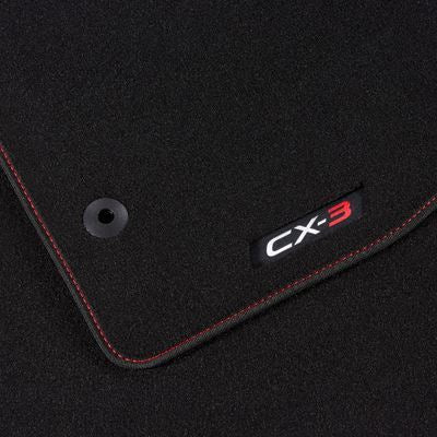 Mazda CX3 2015> Luxury Floor Mats Set of 4 with CX-3 Emblem (DD2AV0320)