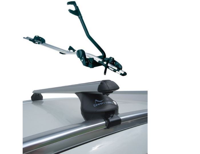 Aluminium Bars - Roof Rack- Rail Bars 1 x Thule 598 Bike Carrier Vauxhall Zafira III (Tourer) 2011-