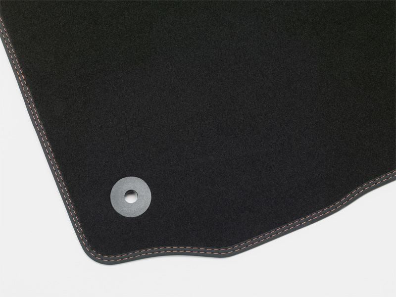 Genuine Ford Fiesta Front Velour Mats - Black / Cognac (1848820)