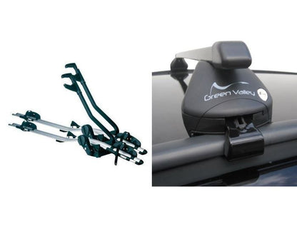 Square Steel Bars- Roof Rack- Rail Bars 2 x Thule 598 Bike Carrier Seat Altea XL 2006-