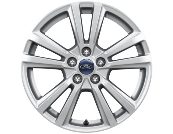 Genuine Ford Kuga Single 17" Alloy Wheel 5 x 2 Spoke Design Sparkle Silver (2056725) 2016 Onwards