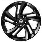 Nissan Qashqai (2014 -2017) 17" Black Z11 Alloy Wheel - Snowflake KE4094E200BZ