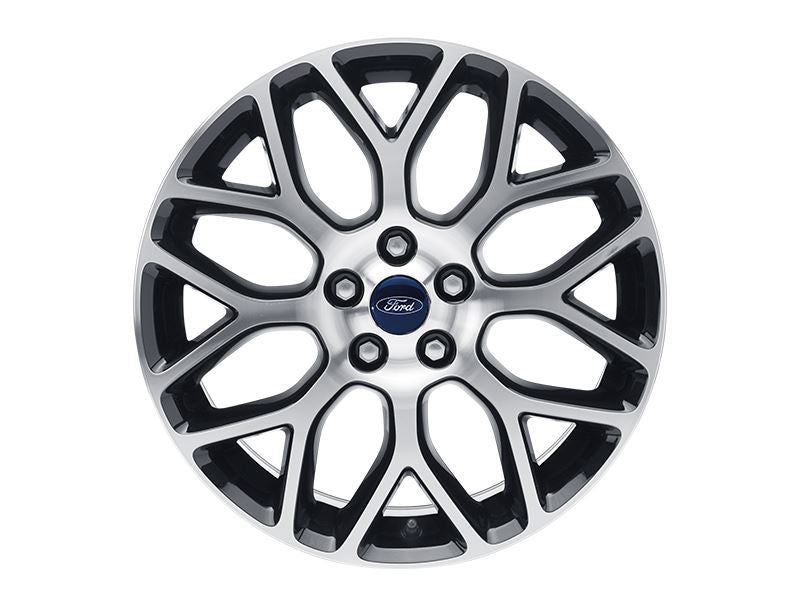 Ford C-Max 04/15> Single Alloy Wheel 18" 8 Spoke Y-Design, Black Machined Finish