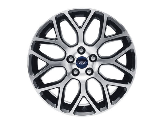 Ford C-Max 04/15> Single Alloy Wheel 18" 8 Spoke Y-Design, Black Machined Finish