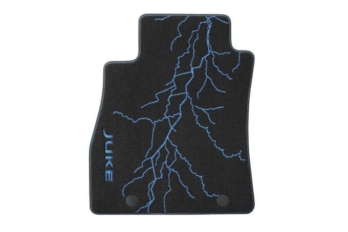 Nissan Juke (2014 >) Velour Car Floor Mats - Yokohama Purple Logo & Stitching