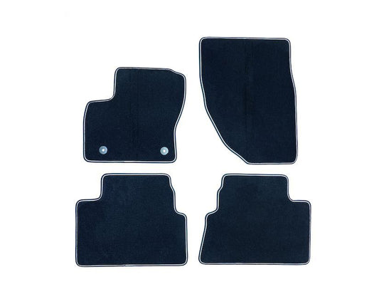 Genuine Ford Kuga Front Velours Floor Carpet Mats - Black- For Black Leather Interior (1754104) 2011 - 2012