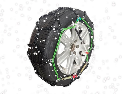 Green Valley TXR9 Winter 9mm Snow Chains - Car Tyre for 17" Wheels 195/55-17