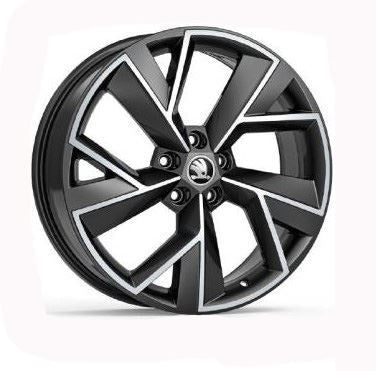 Genuine Skoda Kodiaq 2017> 19" Triglav alloy wheel - Black - 565071499BFL8