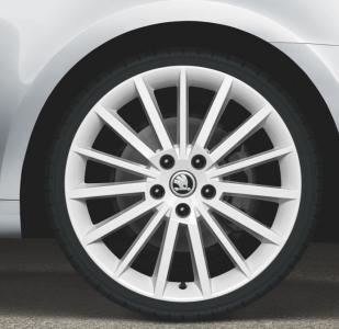 Skoda Octavia (A7) Single 18" Alloy Wheel - "Turini in White" (5E0071498AFM9)