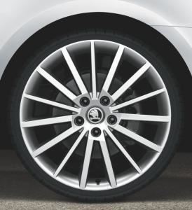 Skoda Octavia Estate (A7) Single 18" Alloy Wheel - "Turini in White" (5E0071498AFM9)