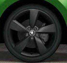 Skoda Rapid Spaceback Single 17" Alloy Wheel - In Matt Black  (5JA071497AZG6-1)