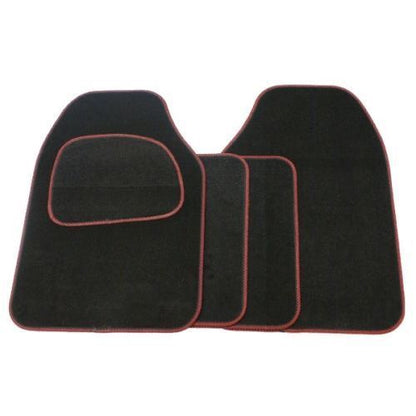 Genuine Ford Ka Car Mats in Premium Velour - Rear Set  Red Stitching (1558533)