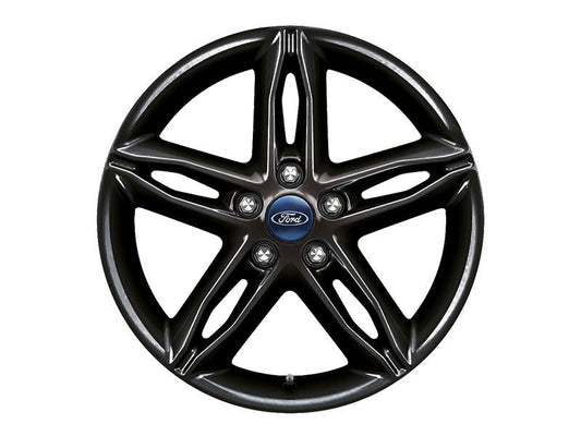 Ford C-Max 04/15> Single Alloy Wheel 17" 5x2-Spoke Design Absolute Black 2027602