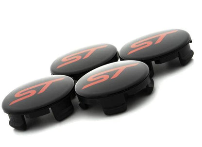 Genuine Ford Puma Centre Cap Button Type, Gloss Black, With Red ST Logo - 2566957