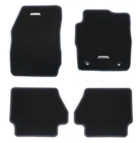 Genuine Ford Fiesta (07/08-01/11) Car Floor Mats - Set of 4 Red Piping (1576440)