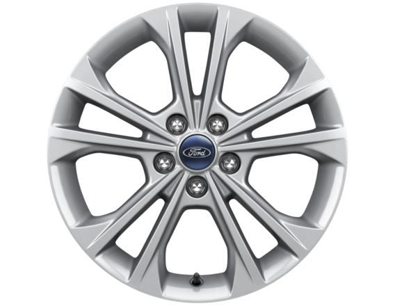 Genuine Ford Kuga Single 17" Alloy Wheel 5 x 2 Spoke Design Sparkle Silver (2056749) 2016 Onwards