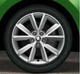 Skoda Fabia 2015 > 16" Silver Alloy Wheel "Antia" 5JA0714968Z8