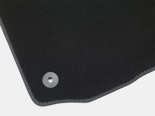 Genuine Ford Fiesta Front Velour Mats - Black / Grey (1848813)