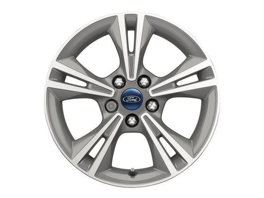 Ford C-Max 04/15> Single Alloy Wheel 16" 5x2-Spoke Design, Arctic Grey Machined